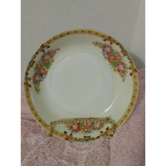 DIAMOND CHINA "OCCUPIED JAPAN" floral PATTERN  LUNCHEON PLATE 9" - Picture 1 of 5
